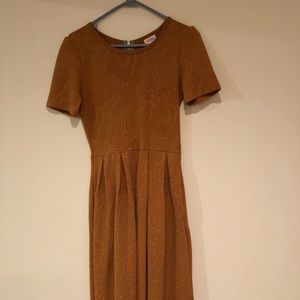 Lularoe Amelia Mustard Amelia Dress